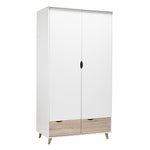 Stockholm 2 Door Wardrobe | White Oak