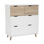Stockholm 4 Drawer Chest | White Oak