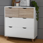 Stockholm 4 Drawer Chest | White Oak