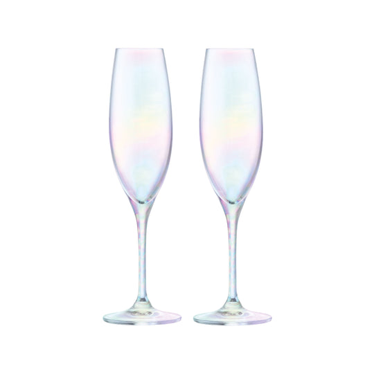 Polka Mother of Pearl Champagne Flutes | Set of 2 | 230ml
