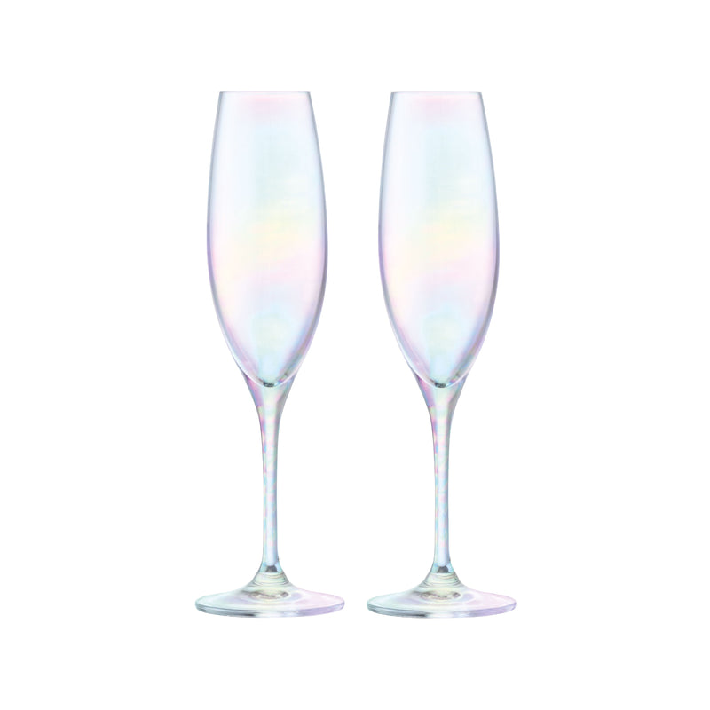 Polka Mother of Pearl Champagne Flutes | Set of 2 | 230ml