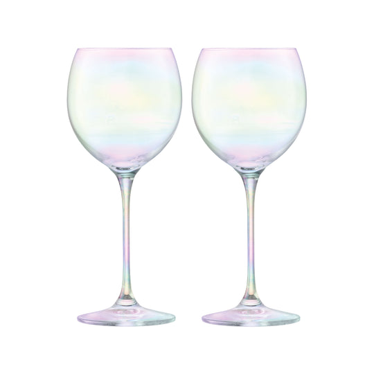 Polka Mother of Pearl Wine Glasses | Set of 2 | 400ml