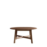 Madrid Round Mid-Century Scandi Coffee Table | Walnut