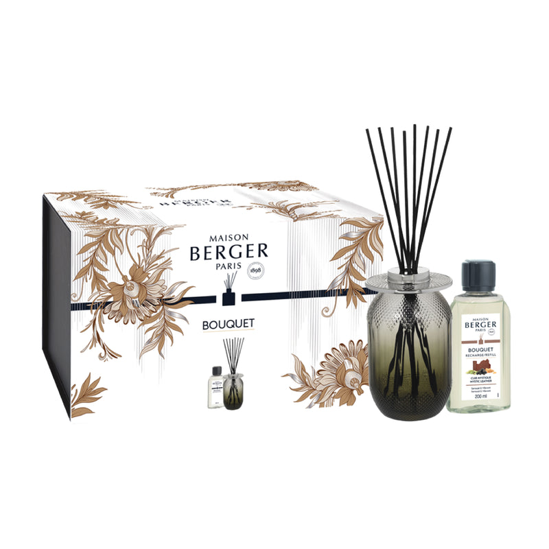 Grey Evanescence Bouquet Reed Diffuser Set | Mystic Leather | 200ml