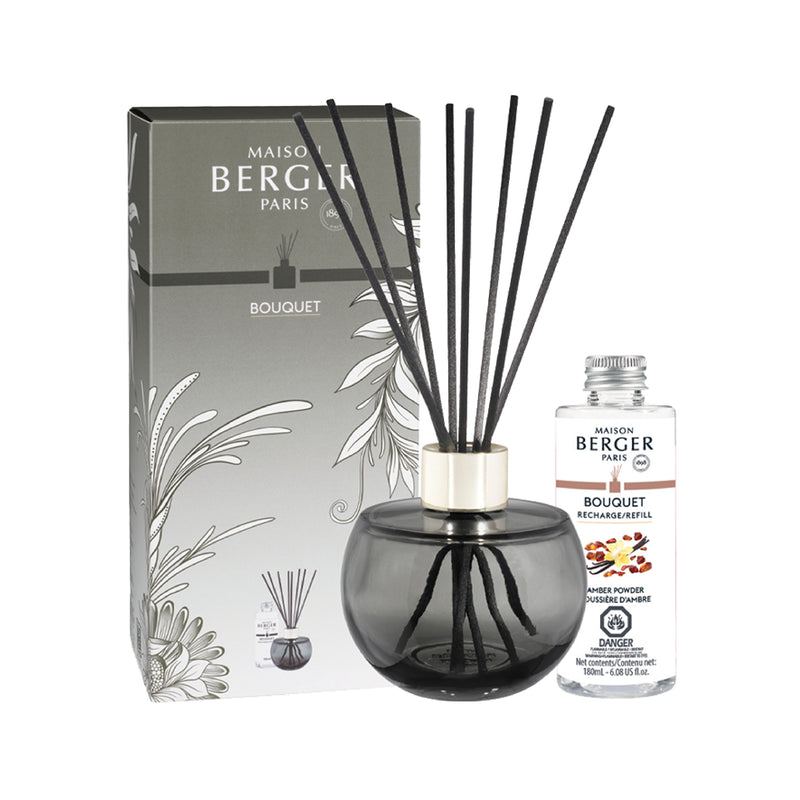Holly Moss Grey Bouquet Reed Diffuser Set | Amber Powder | 180ml
