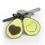 Avocado Heart Keyring | Green