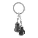 Boxing Gloves Keyring | Black & Silver