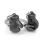 Boxing Gloves Keyring | Black & Silver