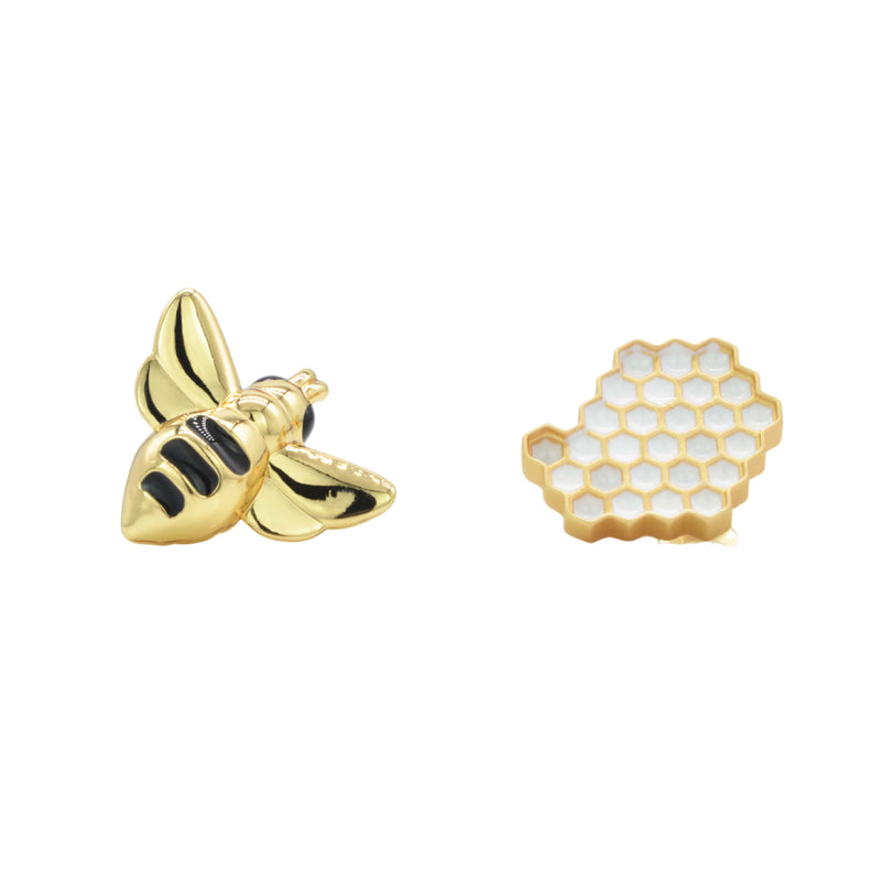 Bee & Honeycomb Fashion Pins | Set of 2