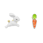 Bunny & Carrot Fashion Pins | Set of 2