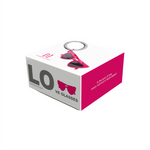 Heart Shaped Glasses Keyring | Pink