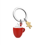 Hot Chocolate & Gingerbread Man Keyring