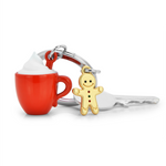 Hot Chocolate & Gingerbread Man Keyring