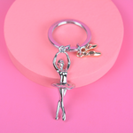 Ballerina Keyring | Chrome