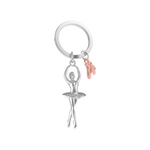 Ballerina Keyring | Chrome