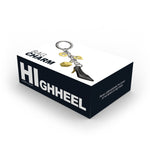 High Heel Drop Charm Keyring | Black