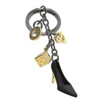 High Heel Drop Charm Keyring | Black