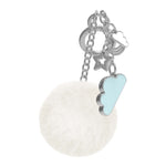 Blue Cloud Charm Keyring with Pom Pom