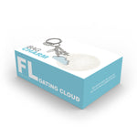 Blue Cloud Charm Keyring with Pom Pom