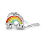 Rainbow with Cloud & Star Keyring | Bright