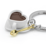 Coffee Lover Keyring | White