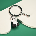 Panda with Bamboo Keyring