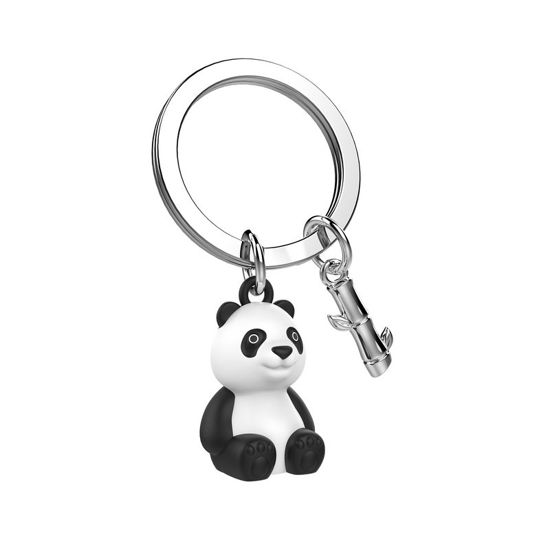 Panda with Bamboo Keyring