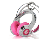 Headphones Keyring | Pink