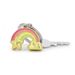 Rainbow with Cloud & Star Keyring | Pastel