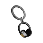 Retro Headphones Keyring | Black