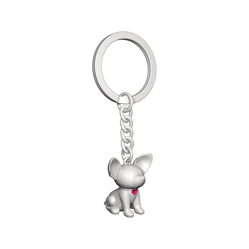 Chihuahua Keyring | Silver