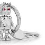 Robot Keyring | Silver with Red Eyes