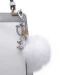 Sitting Unicorn with Pom Pom Charm Keyring