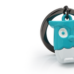 Owl Keyring | White & Turquoise