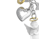 Angel Drop Charm Keyring | White