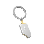 Ice Lolly Keyring | White & Gold