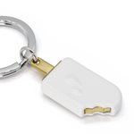 Ice Lolly Keyring | White & Gold