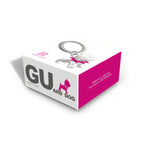 Bulldog Keyring | White & Pink