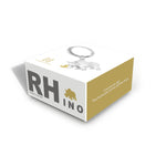 Rhino Keyring | White