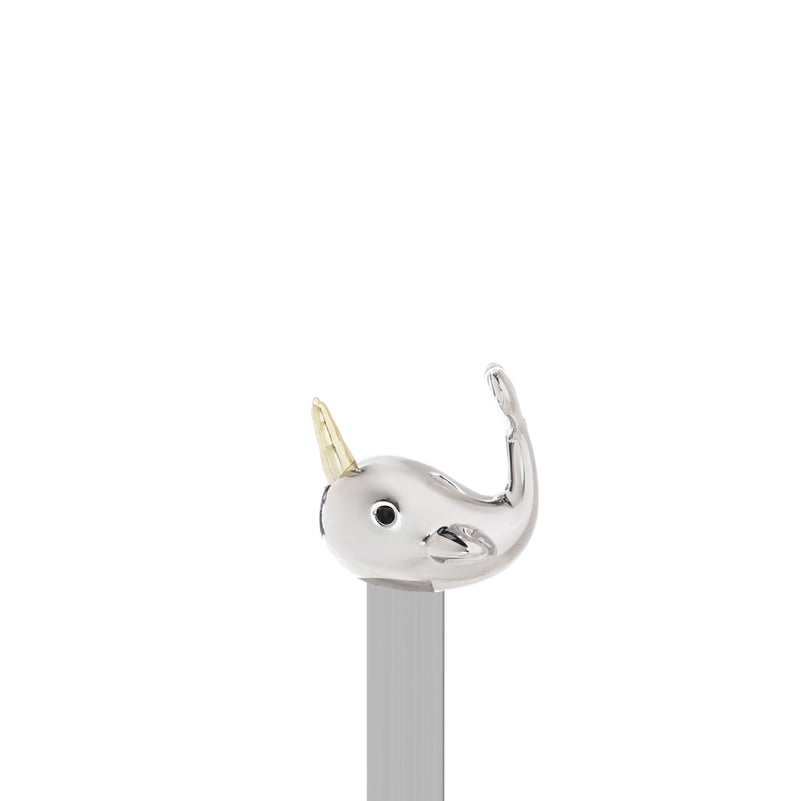 Narwhal Bookmark | Silver & Gold