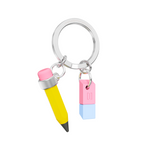 Pencil Keyring with Eraser Charm