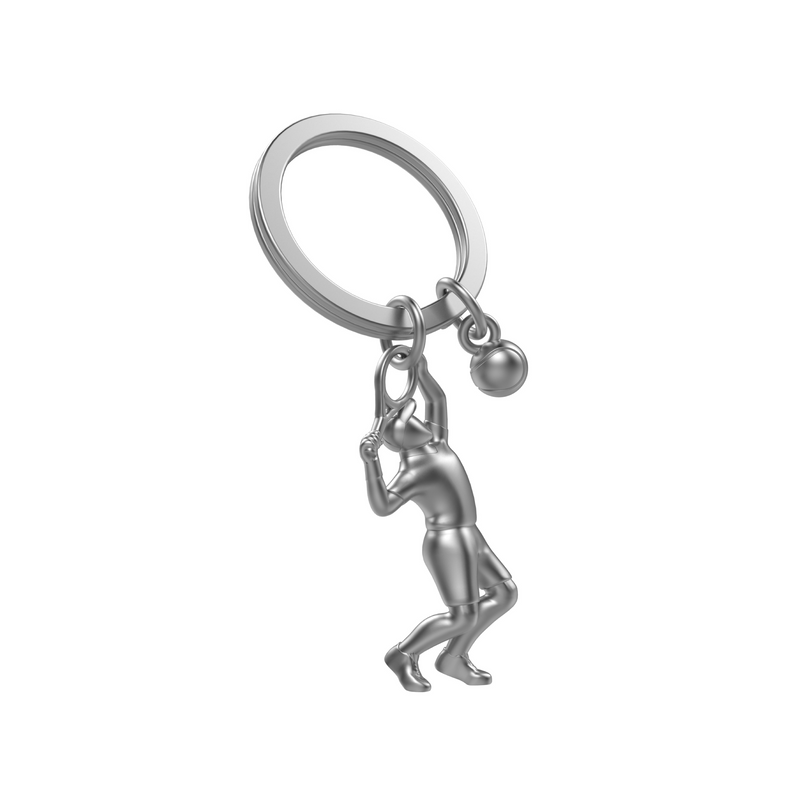 Tennis Player Keyring | Matt Chrome