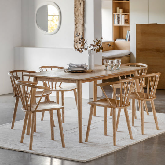 Milano Chevron Dining Table | Oak