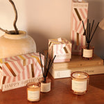 'Happy Birthday' Mini Votive & Reed Diffuser Gift Set | Peach Rose & Sweet Mandarin