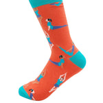 Women's Yoga Print Socks | Bamboo | Burnt Orange