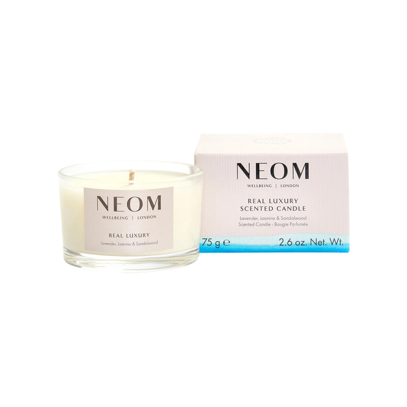 Scent to De-Stress Real Luxury Scented Travel Candle | Lavender, Jasmine & Brazillian Rosewood | 75g