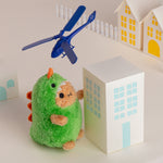 Green Dino Ricespud Mini Sitting Plush Toy