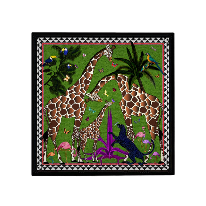 Giraffe Serving Tray | Green | 16x16cm
