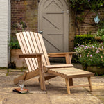 Outdoor Aspri Lounge Chair with Footstool | Natural