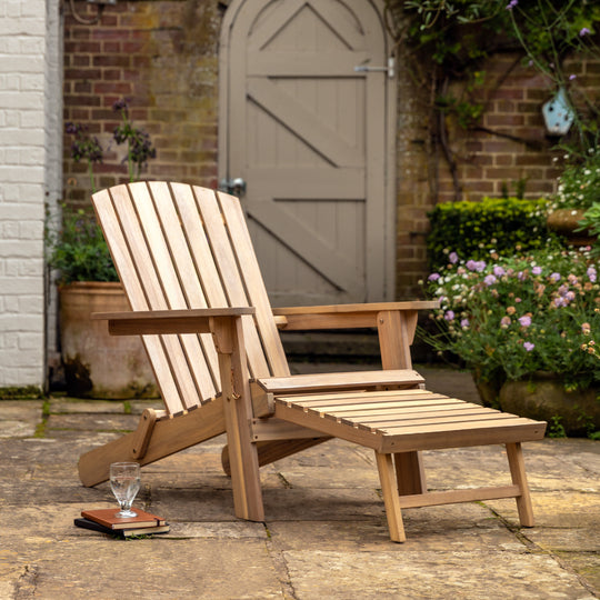 Outdoor Aspri Lounge Chair with Footstool | Natural